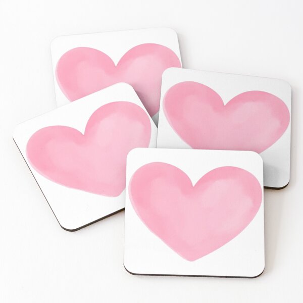 Item preview, Simple Kawaii Pink Watercolor Heart Mug designed and sold by lulabellestore.