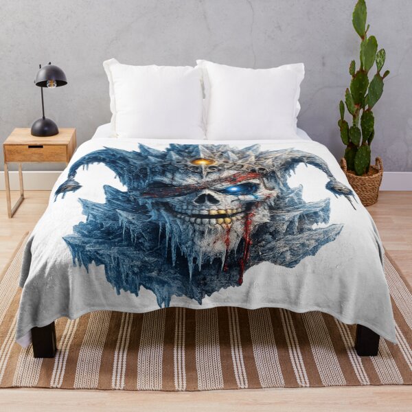 Item preview, Ice Jester Skull – Frozen Madness Skull with Bloodstained Eyepatch designed and sold by BoldLineDesign.