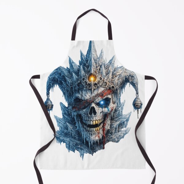 Item preview, Ice Jester Skull – Frozen Madness Skull with Bloodstained Eyepatch designed and sold by BoldLineDesign.