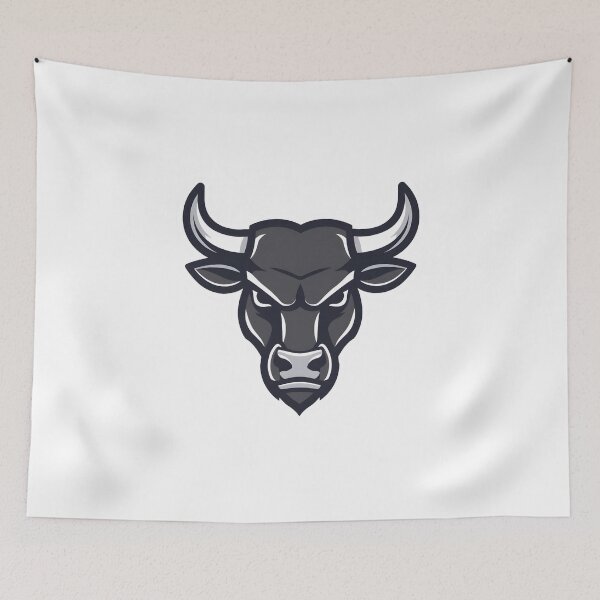 Item preview, Fierce Bull Head Mascot – Power Strength Alpha Vector Design designed and sold by Kavya Art.