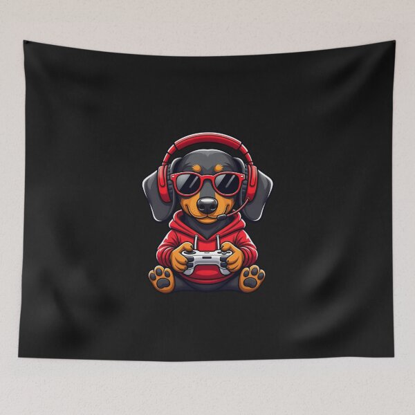 Item preview, Dachshund Gamer Dog Funny Video Game Lover designed and sold by GrumpySableye.