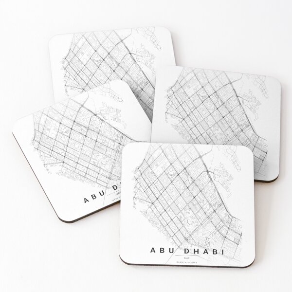 Item preview, Abu Dhabi Contrast Zones Map Poster designed and sold by benarik.