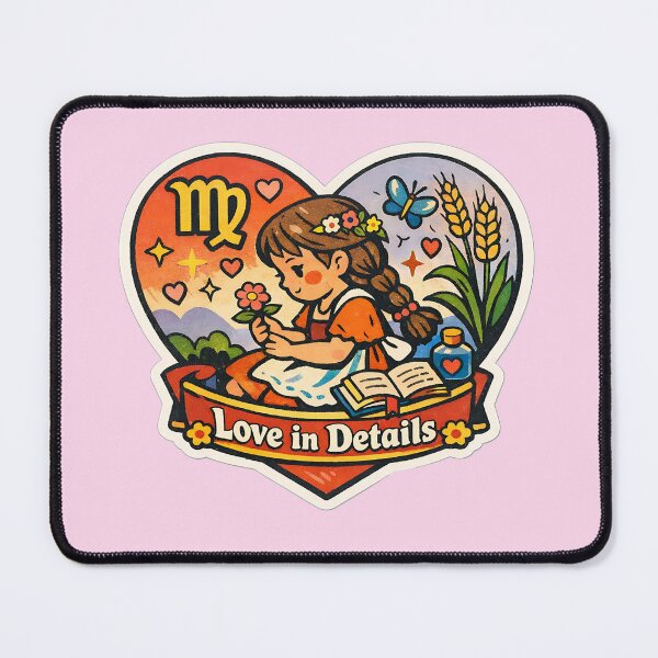Item preview, Virgo Valentine Zodiac Love - Cute Vintage Sticker Art designed and sold by TaiyoDigital36.