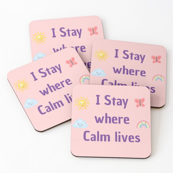 Item preview, I Stay Where Calm Lives T-Shirt | Soft Peaceful Quote Sticker for Calm Living designed and sold by YasirHamidDesigns .