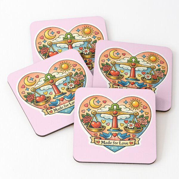 Item preview, Libra Valentine Zodiac Love - Cute Vintage Sticker Art designed and sold by TaiyoDigital36.