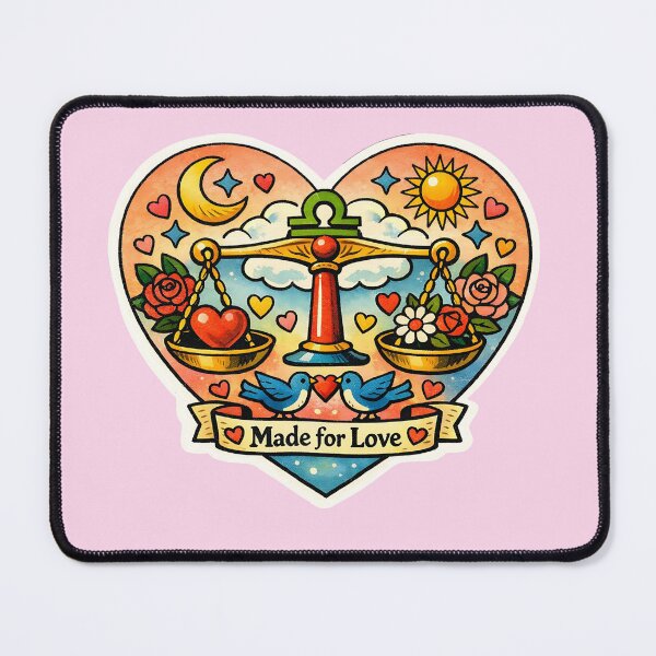 Item preview, Libra Valentine Zodiac Love - Cute Vintage Sticker Art designed and sold by TaiyoDigital36.