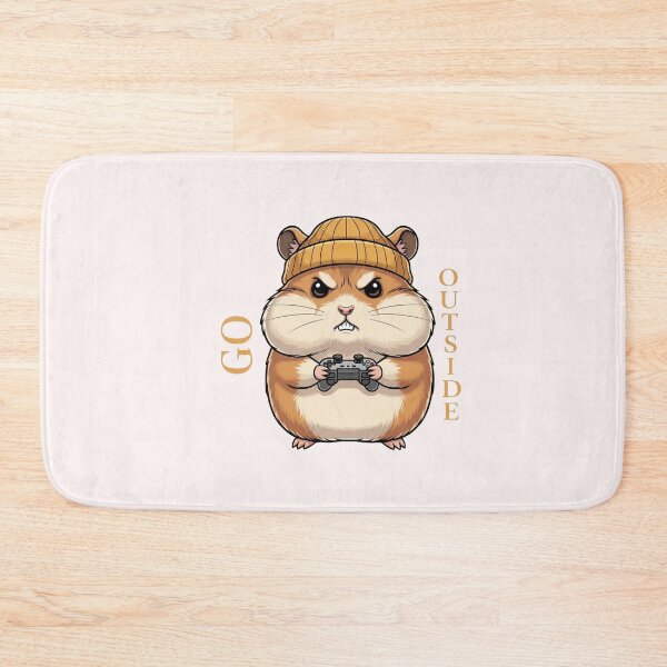 Item preview, Go Outside Touch Grass Gamer Hamster Funny Sarcastic designed and sold by Moon's Arts.