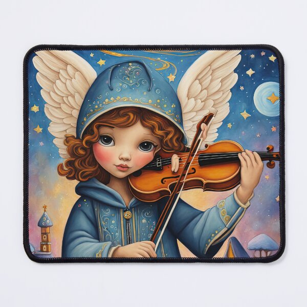 Item preview, Angel with wings wearing a hoodie Playing a Violin designed and sold by Colin Bentham.