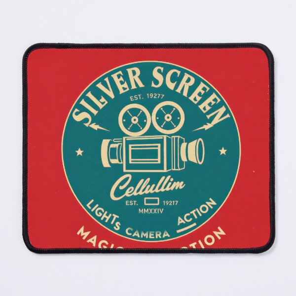 Item preview, Silver Screen Cellulium Vintage Movie Camera Retro Cinema Badge designed and sold by Cine8.