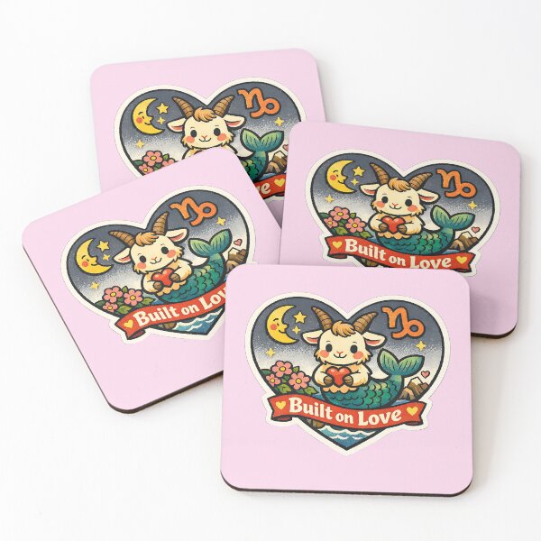 Item preview, Capricorn Valentine Zodiac Love - Cute Vintage Sticker Art designed and sold by TaiyoDigital36.