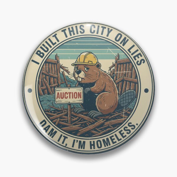 Item preview, Funny Beaver Homeowner Crisis – Dam It I'm Homeless 90s Vintage Graphic designed and sold by FakeJoo.