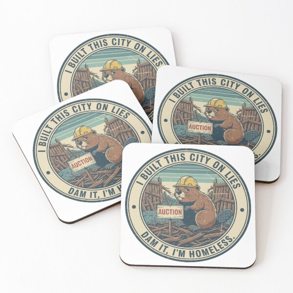 Item preview, Funny Beaver Homeowner Crisis – Dam It I'm Homeless 90s Vintage Graphic designed and sold by FakeJoo.