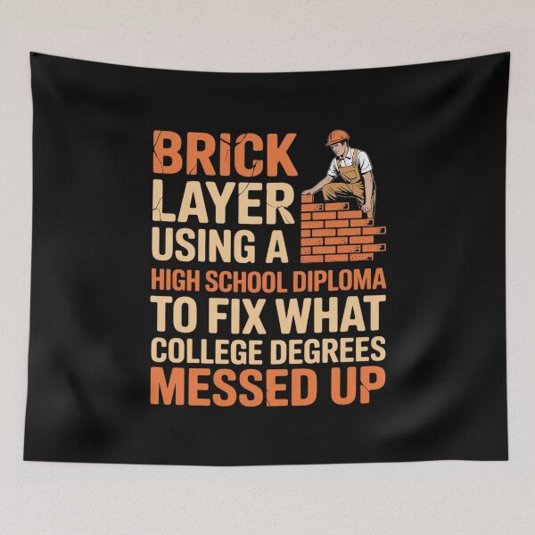 Item preview, Bricklayer Bricklaying Brick Mason Masonry Quote designed and sold by AquaKiev.