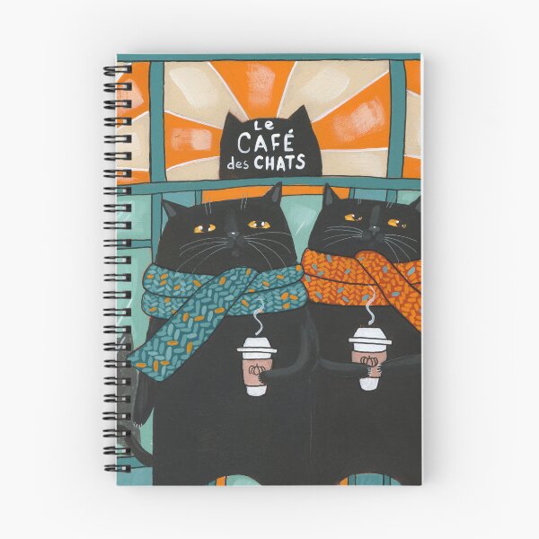 Item preview, Besties at The Cafe Cats designed and sold by KilkennyCat Art.