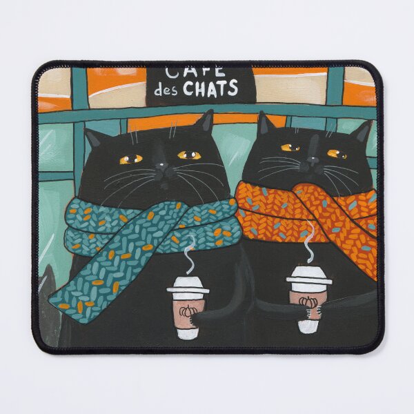 Item preview, Besties at The Cafe Cats designed and sold by KilkennyCat Art.