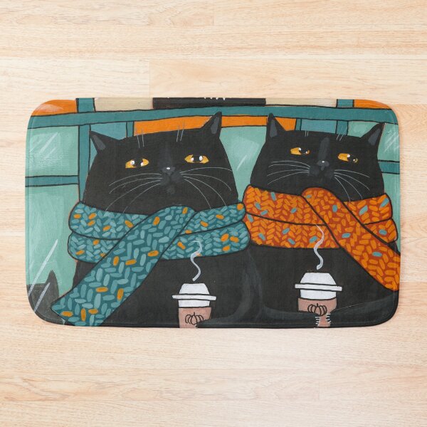 Item preview, Besties at The Cafe Cats designed and sold by KilkennyCat Art.