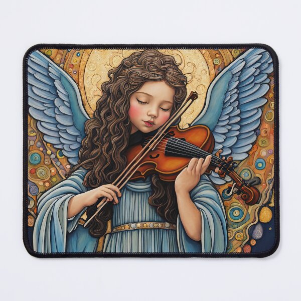Item preview, Angel with wings wearing a hoodie Playing a Violin designed and sold by Colin Bentham.