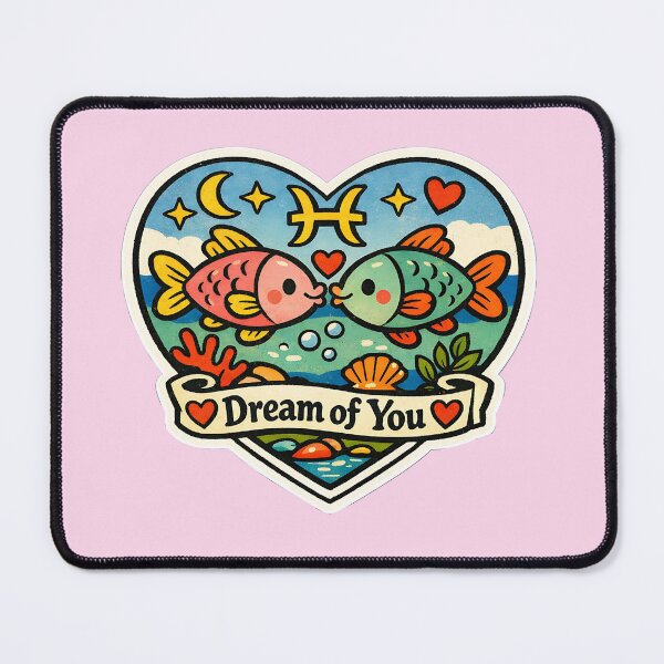 Item preview, Pisces Valentine Zodiac Love - Cute Vintage Sticker Art designed and sold by TaiyoDigital36.