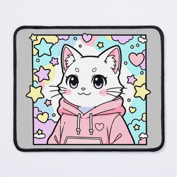Item preview, Kawaii Pastel Cat in Hoodie designed and sold by SholoStudio.