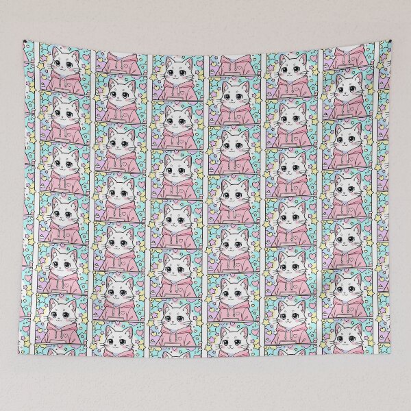 Item preview, Kawaii Pastel Cat in Hoodie designed and sold by SholoStudio.