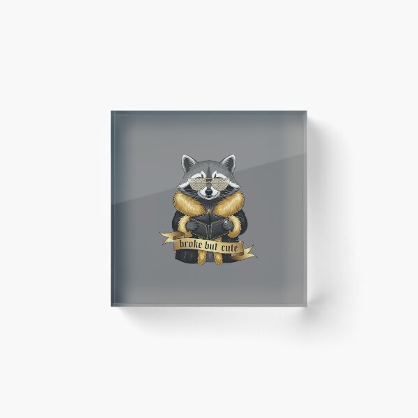 Item preview, Broke But Cute Racoon Money Issues Funny Sarcastic designed and sold by Moon's Arts.