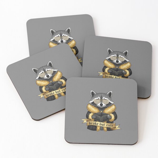 Item preview, Broke But Cute Racoon Money Issues Funny Sarcastic designed and sold by Moon's Arts.