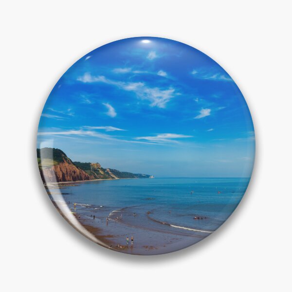 Item preview, Sidmouth Seafront Photo | Sunny Day Coastal Landscape | Devon Beach Wall Art designed and sold by leonwoods.
