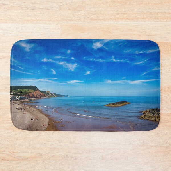 Item preview, Sidmouth Seafront Photo | Sunny Day Coastal Landscape | Devon Beach Wall Art designed and sold by leonwoods.