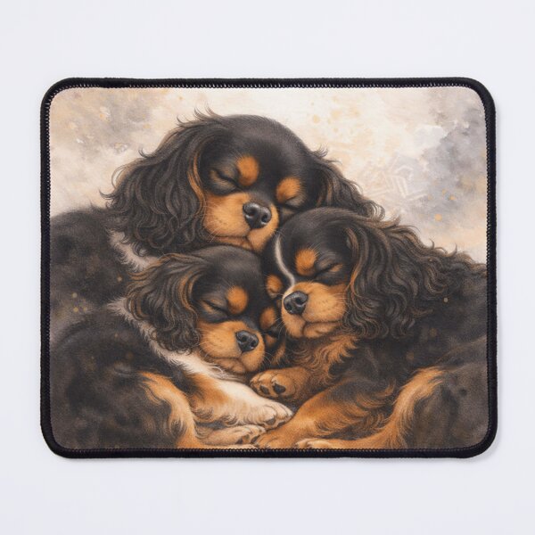 Item preview, Black and Tan Cavalier Family Safe As We Dream designed and sold by SakuraWaStyle.