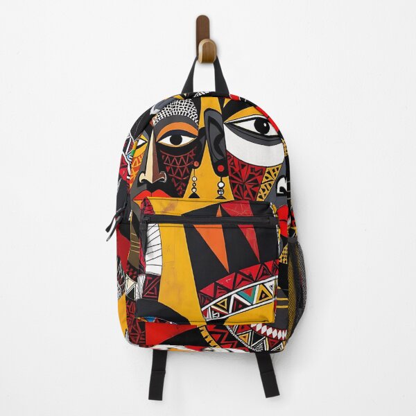 Item preview, African Tribal Art Portrait – Bold Geometric Ethnic Illustration designed and sold by DeadWild.