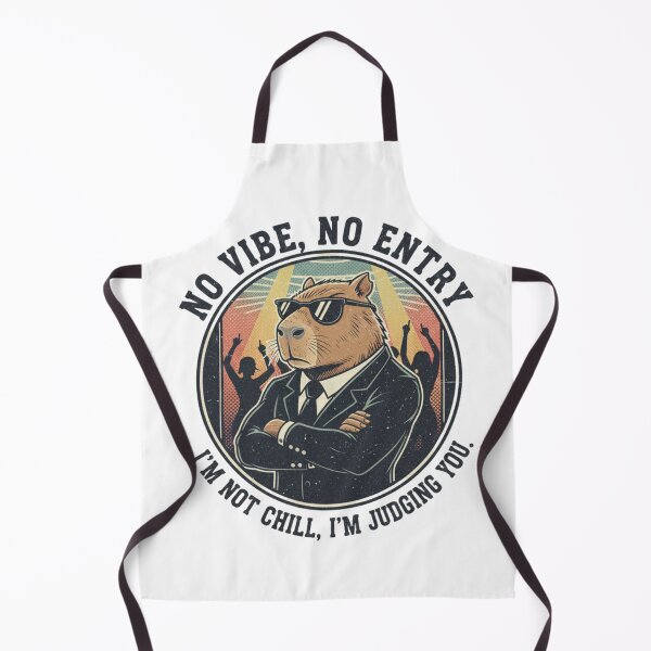 Item preview, No Vibe No Entry Capybara Bouncer – Funny Chill Animal Judgment 90s Vintage Graphic designed and sold by FakeJoo.