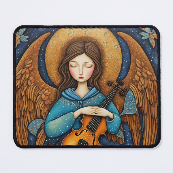 Item preview, Angel with wings wearing a hoodie Playing a Violin designed and sold by Colin Bentham.
