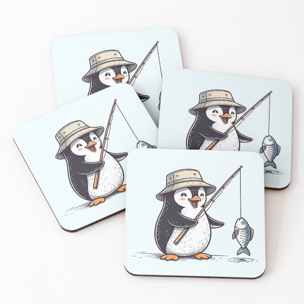 Item preview, Penguin and fish designed and sold by PrintLabStudio.