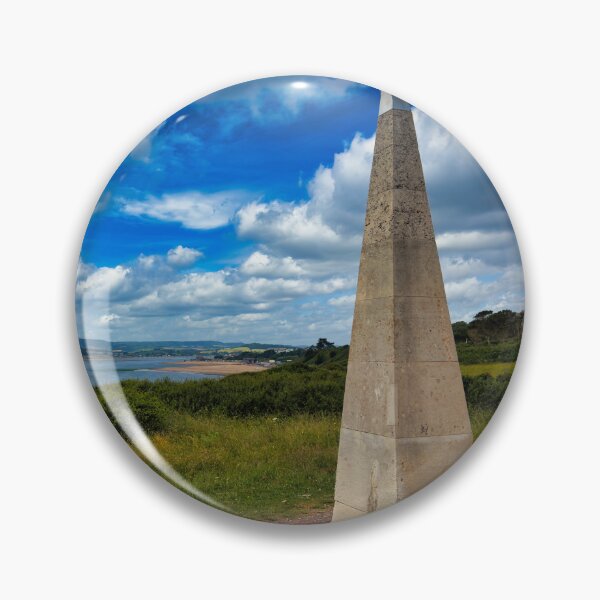 Item preview, Orcombe Point Geo Needle Photo | Exmouth Devon Coastal Landmark | Scenic UK Seafront Wall Art designed and sold by leonwoods.