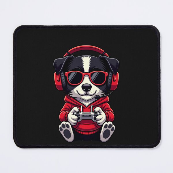Item preview, Dog Gamer Playing Video Games Funny Digital Art designed and sold by GrumpySableye.