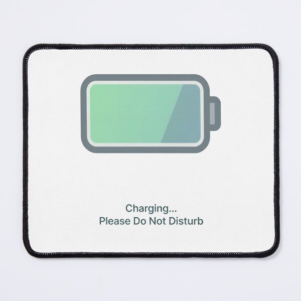 Item preview, Minimalist battery charging icon with "Do Not Disturb" text designed and sold by worldshopcolor.