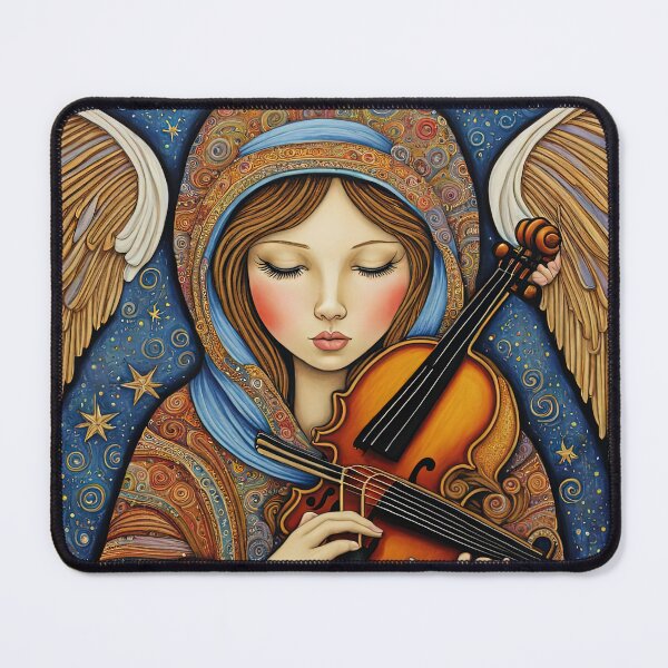 Item preview, Angel with wings wearing a hoodie Playing a Violin designed and sold by Colin Bentham.