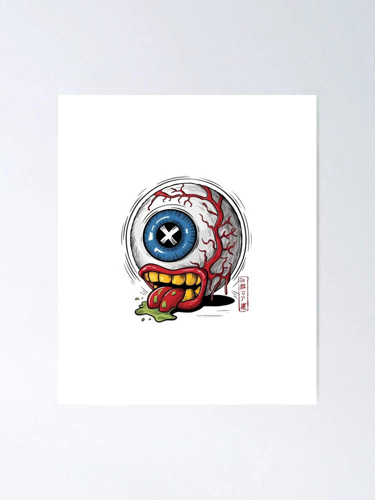 Edgy Eyeball Monster — Surreal Streetwear Graphic | Gritty Eyeball
