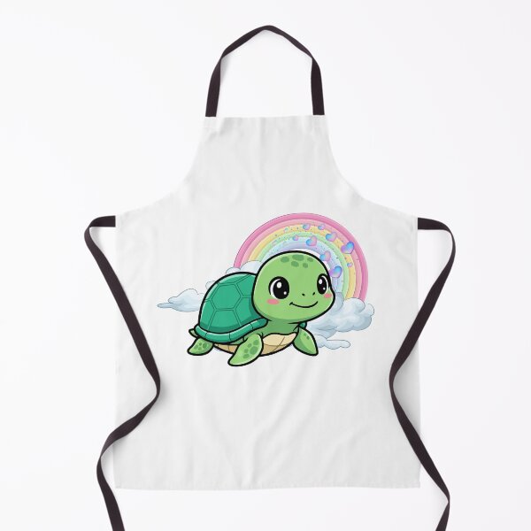 Item preview, Smiling Turtle - Cute Green Turtle Floating with Rainbow and Hearts designed and sold by Love3Happy.