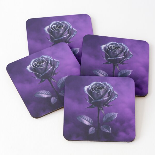 Item preview, Purple Rose of Mystery – Elegant Floral Wall Art designed and sold by Lantis Rayne Store.