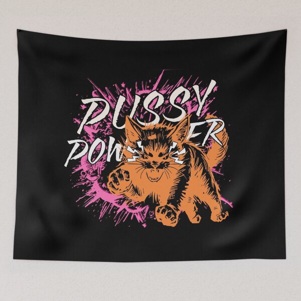 Item preview, Pussy Power Angry Cat Lesbian Feminist Art designed and sold by TackyTime.