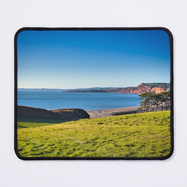 Item preview, Budleigh Salterton Cliffs Photo | Devon Coastal Landscape from the Hills | Scenic UK Seaside Wall Art designed and sold by leonwoods.