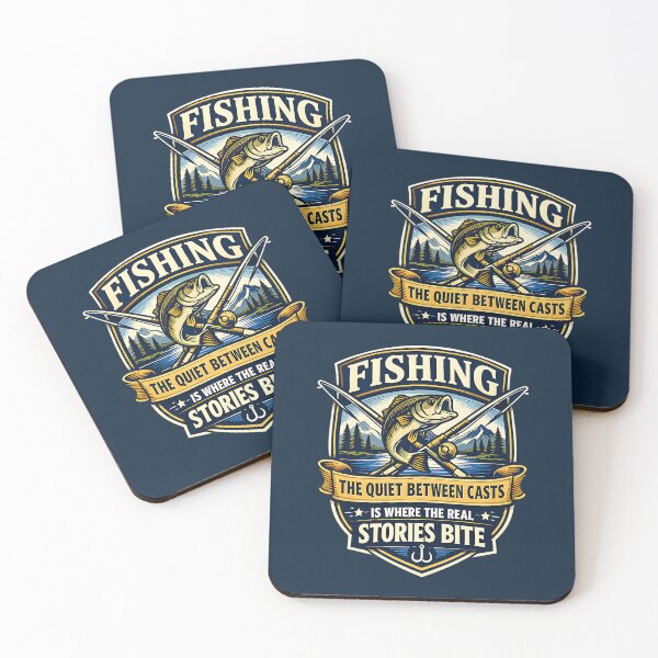 Item preview, Fishing Stories Bite Vintage Emblem designed and sold by EimSol.