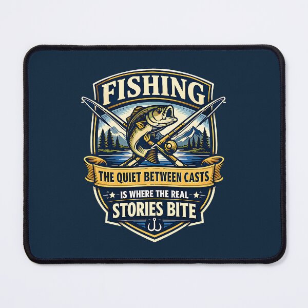 Item preview, Fishing Stories Bite Vintage Emblem designed and sold by EimSol.