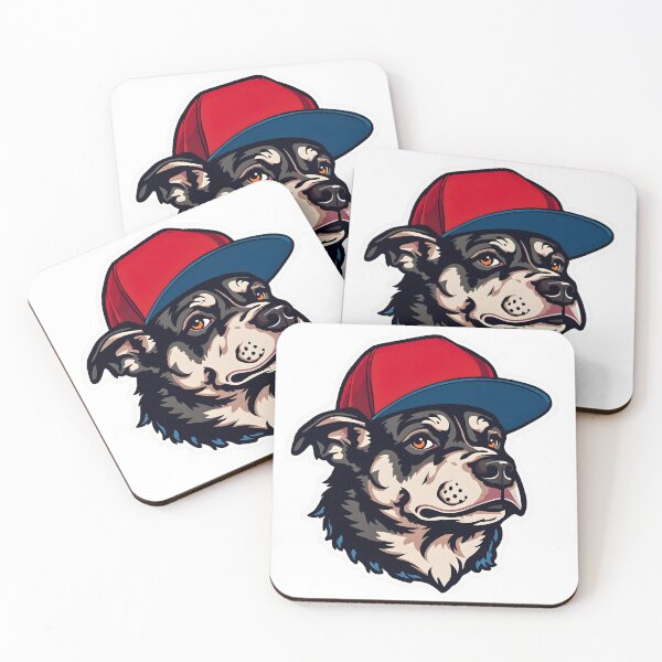 Item preview, Cool Street Dog Mascot Wearing Baseball Cap – Urban Cartoon Sticker Design designed and sold by Kavya Art.