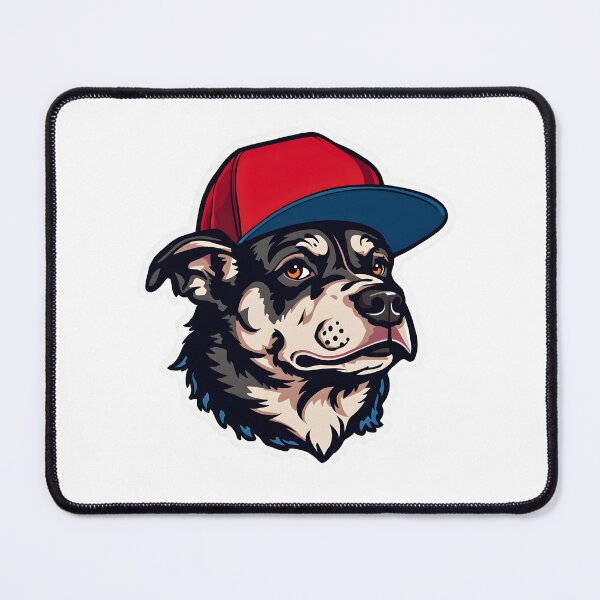 Item preview, Cool Street Dog Mascot Wearing Baseball Cap – Urban Cartoon Sticker Design designed and sold by Kavya Art.