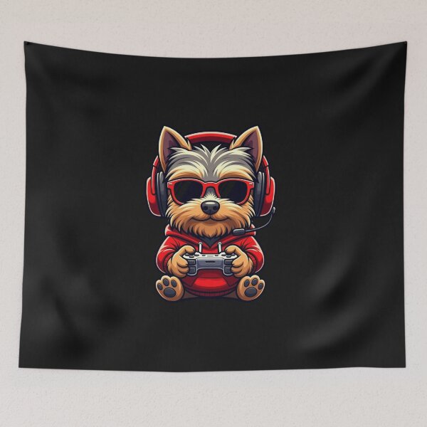 Item preview, Gamer Dog Yorkshire Terrier Gaming Funny designed and sold by GrumpySableye.