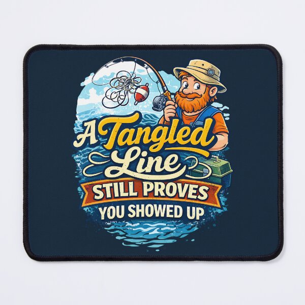 Item preview, Tangled Line Fishing Humor Design designed and sold by EimSol.