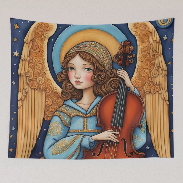 Item preview, Angel with wings wearing a hoodie Playing a Cello designed and sold by Colin Bentham.