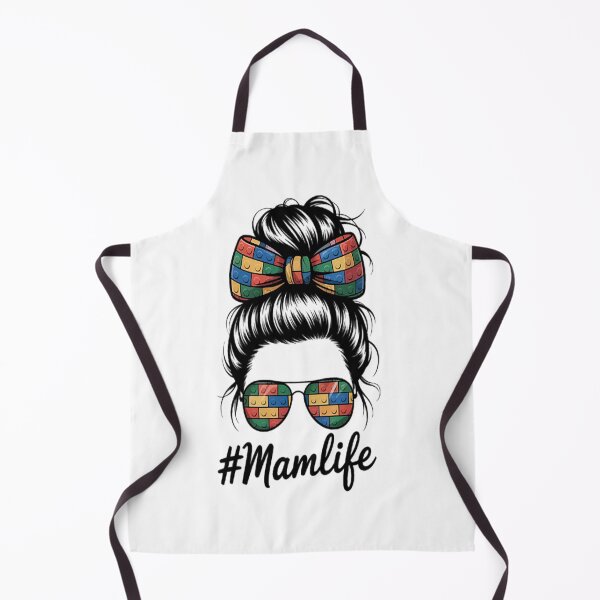 Item preview, Colorful Block Mom Life Bun And Shades designed and sold by TheRetroStyle.